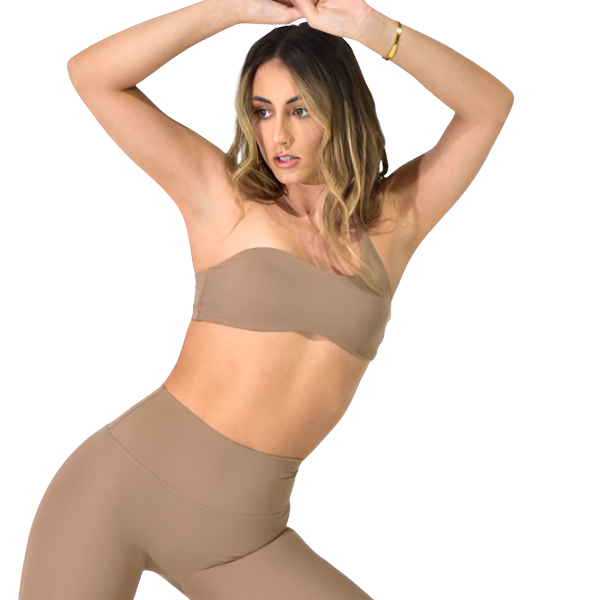 Staples One Shoulder Crop - Nude