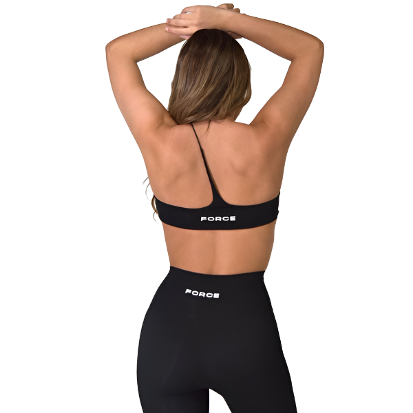 Staples One Shoulder Crop - Black